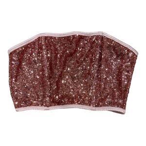 VICTORIAS SECRET Sequin Strapless Top